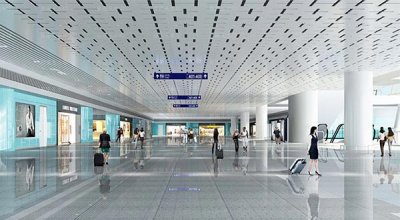 高铁站用铝方通吊顶的优点